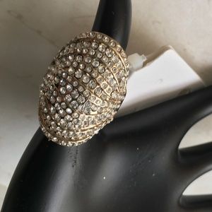 STONY Multi-Crystal Gold Stretch Ring